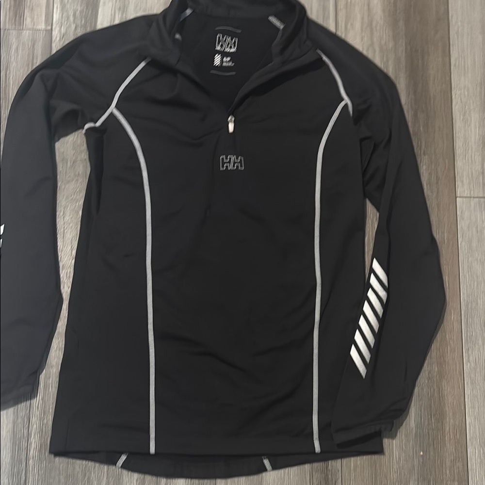 Helly Hansen Black Quarter-Zip Top with White Details
